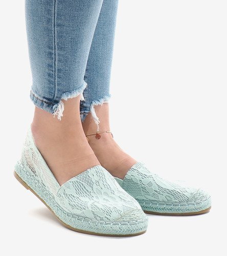 Zielone ażurowe espadryle AF41