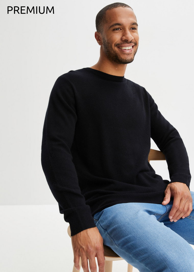 Sweter wełniany z domieszką materiału Good Cashmere Standard, okrągły dekolt