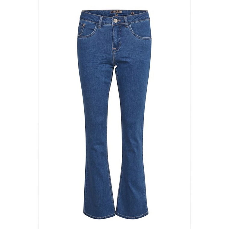 Bootcut Jeans Indigo Blue Denim Cream