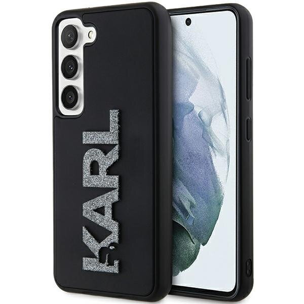 Karl Lagerfeld KLHCS23S3DMBKCK S23 S911 czarny/black hardcase 3D Rubber Glitter Logo