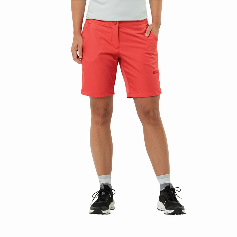 Krótkie spodenki damskie Jack Wolfskin HIKING ALPINE SHORT W vibrant red - 34