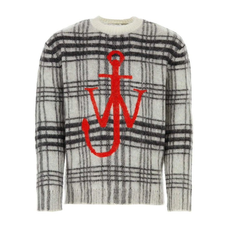 Haftowany sweter z nylonowym dodatkiem JW Anderson