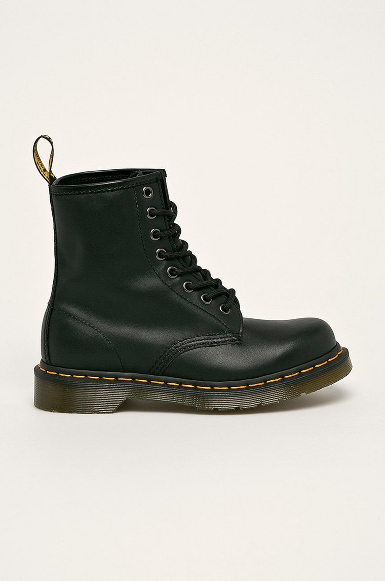 Dr. Martens workery skórzane 1460 Nappa kolor czarny na płaskim obcasie 11822002