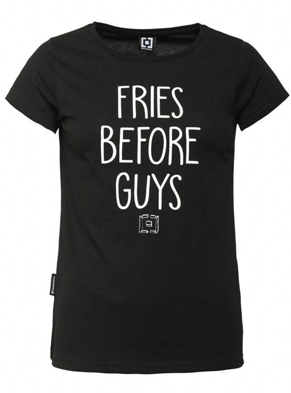 Horsefeathers FRIES black t-shirt damski - M