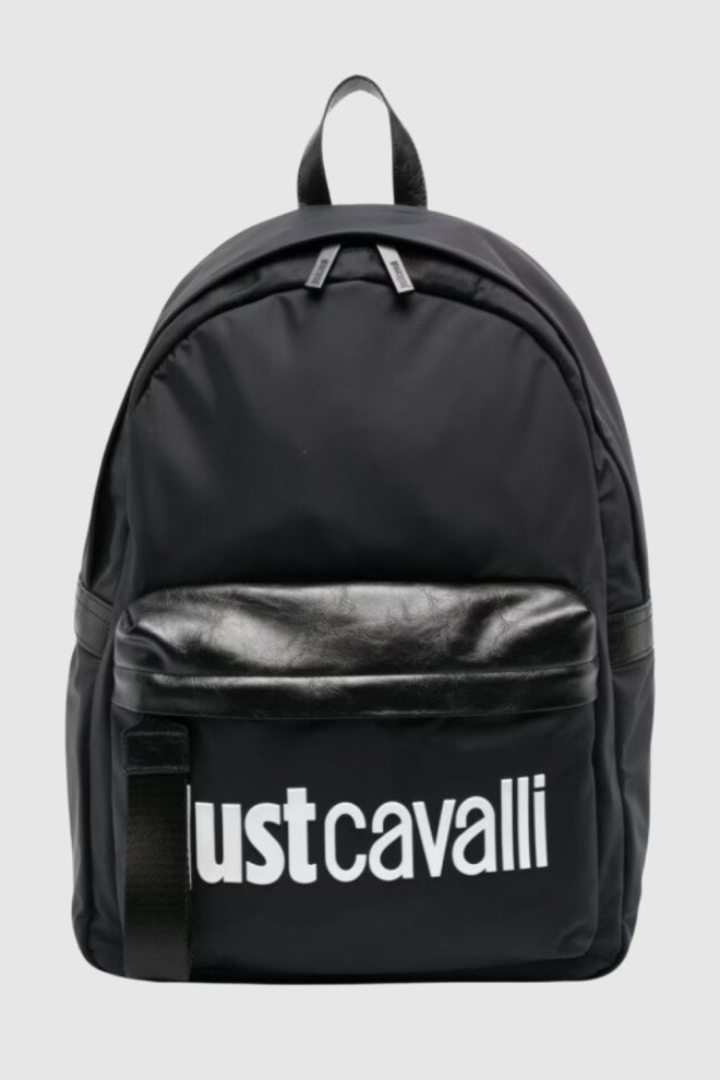 JUST CAVALLI Czarny plecak Range Institutional Logo