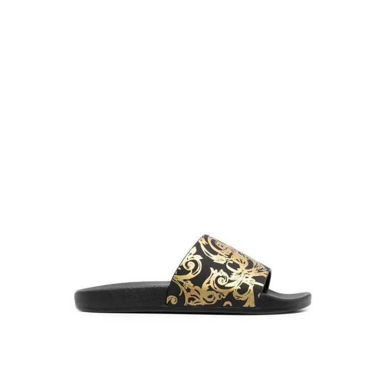 Logo Baroque Slide DIS 38 Slippers Versace Jeans Couture