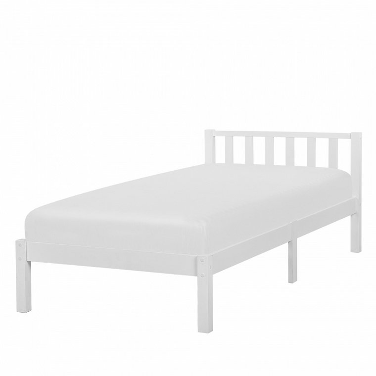 Łóżko drewniane 90 x 200 cm białe FLORAC kod: 4251682224765