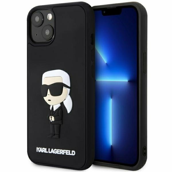 Karl Lagerfeld KLHCP14M3DRKINK iPhone 14 Plus 6.7" czarny/black hardcase Rubber Ikonik 3D