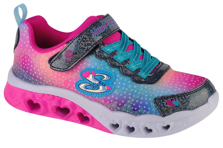 Skechers Flutter Heart Lights 302315L-NVMT, Dla dziewczynki, Wielokolorowe, buty sneakers, tkanina, rozmiar: 29