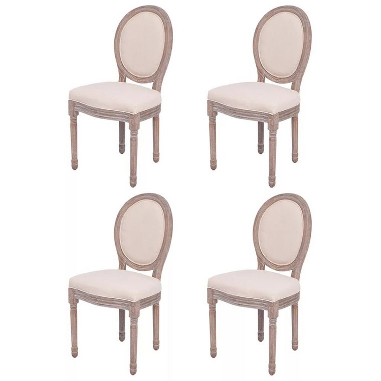 Krzesła do jadalni VIDAXL, kremowe, 50x56x95,5 cm, 4 szt.