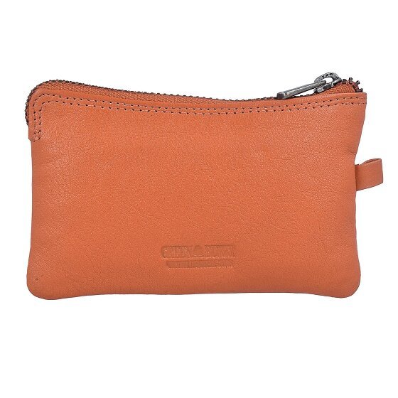 Greenburry Gąbczaste etui na klucze skórzane 11,5 cm orange