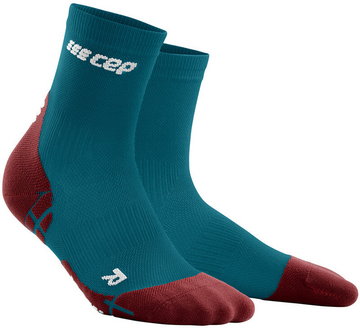 cep Ultralight Short Socks Men, petrol/czerwony IV | EU 42-45 2022 Skarpety kompresyjne