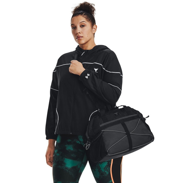 Damska torba treningowa Under Armour Project Rock Gym Bag SM - czarna