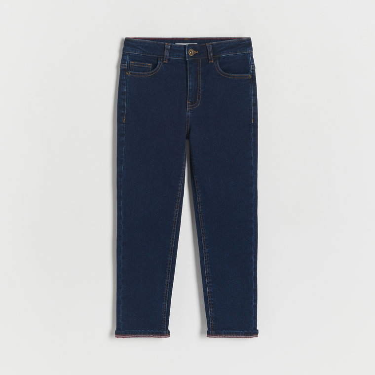 Reserved - Elastyczne jeansy regular - granatowy