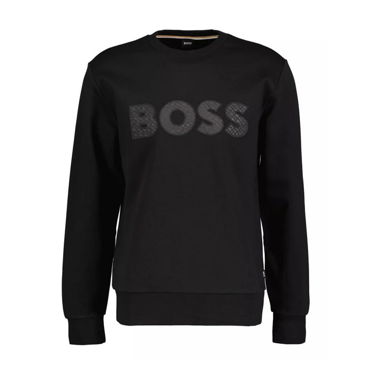 Czasowa elegancja: Czarny sweter Soleri dla mężczyzn Hugo Boss