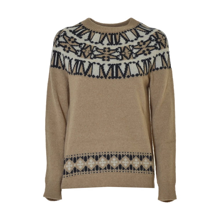 Brązowe Swetry z Włókna Kamel Max Mara