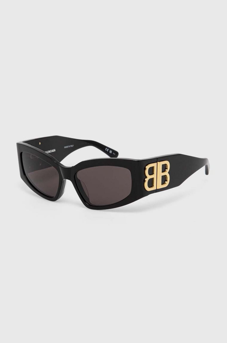 Balenciaga okulary przeciwsłoneczne damskie kolor czarny BB0321S
