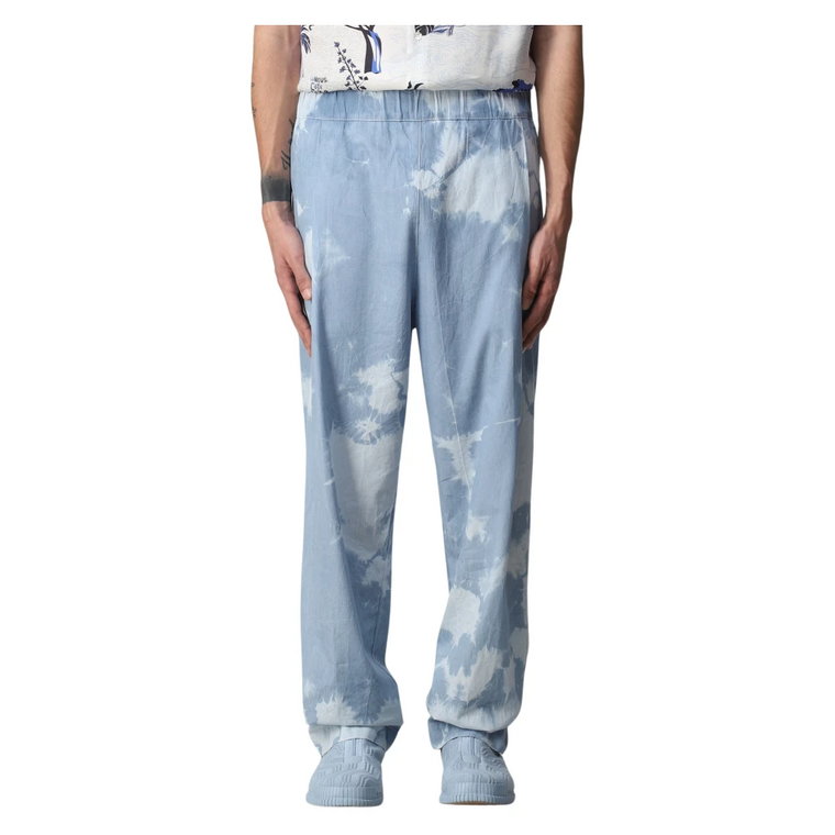 Bleach Denim Baggy Sweatpants Laneus