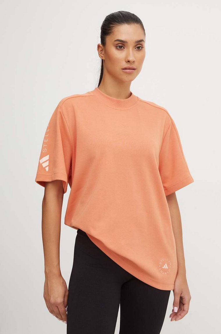 adidas by Stella McCartney t-shirt damski kolor pomarańczowy IW9884