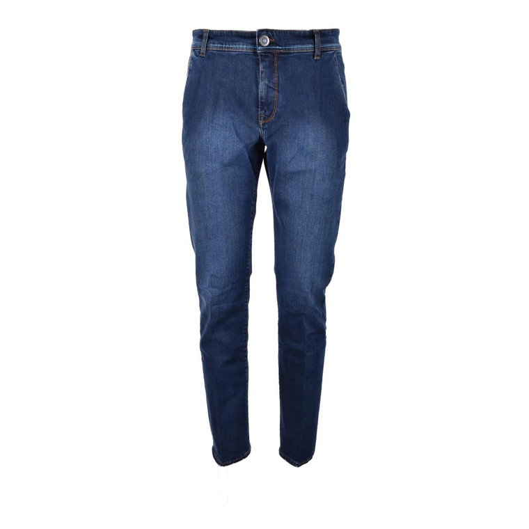 Niebieskie Jeansy dla Mężczyzn Giampaolo Viozzi