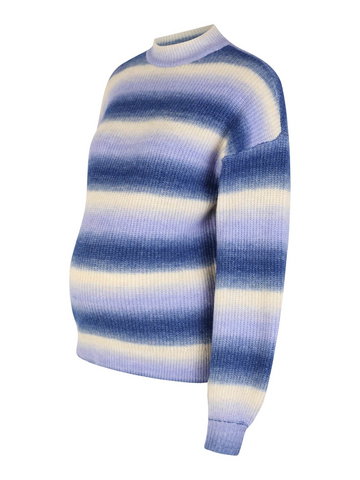 Vero Moda Maternity Sweter 'ELEKTRA'  niebieski / jasnożółty / fioletowy