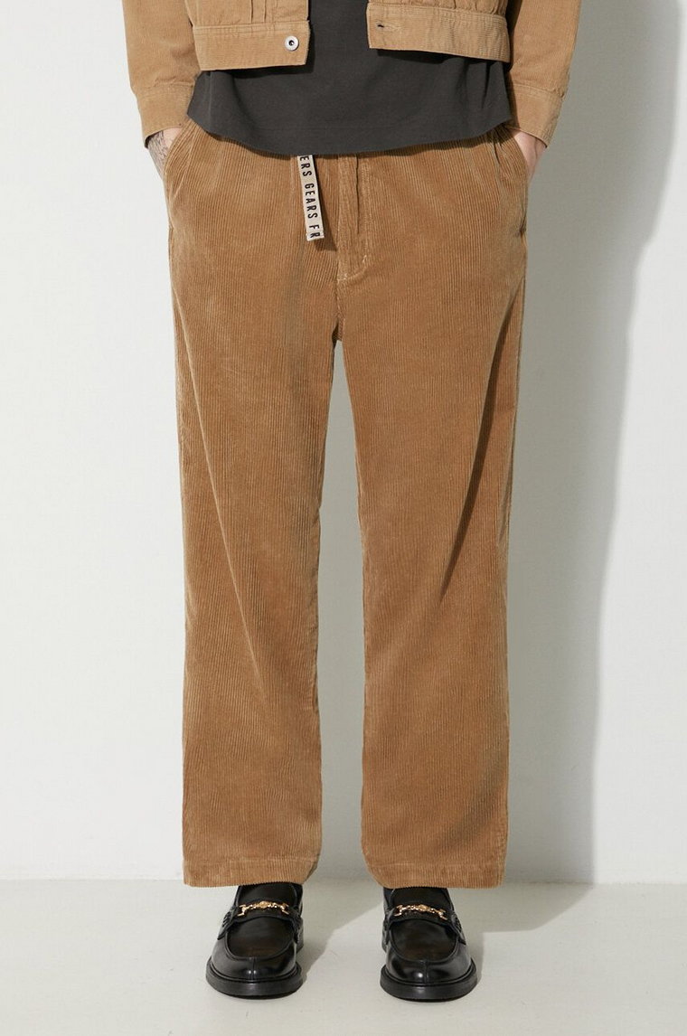 Human Made spodnie sztruksowe Corduroy Easy kolor beżowy proste HM26PT017