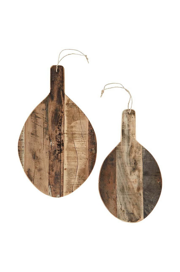 Madam Stoltz zestaw desek do krojenia Recycled Wooden Trays 2-pack