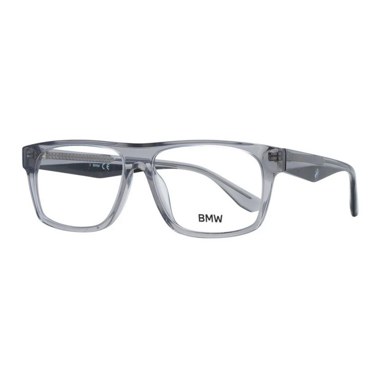 Szare Plastikowe Okulary Optyczne w Kształcie Prostokąta BMW