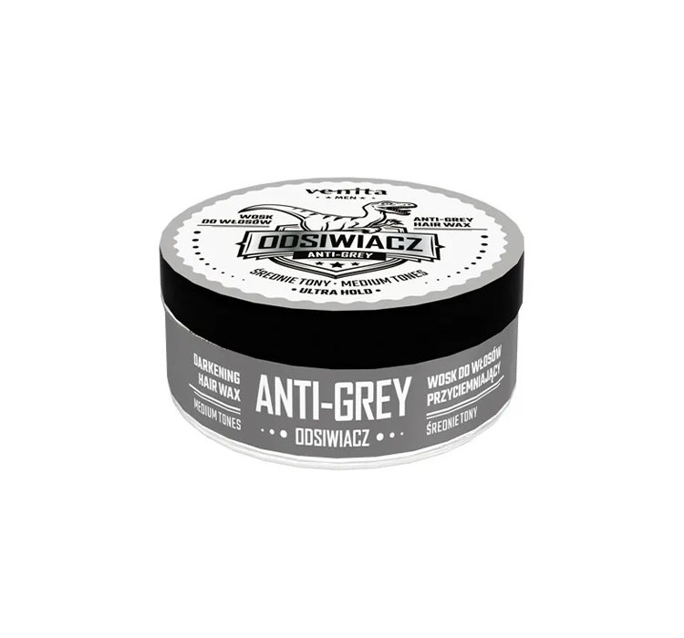 VENITA MEN ANTI-GREY PRZYCIEMNIAJĄCY WOSK DO WŁOSÓW SIWYCH ŚREDNIE TONY 75G