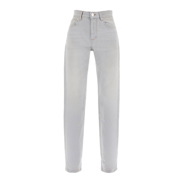 Vintage-Washed Straight Cut Jeans Ami Paris