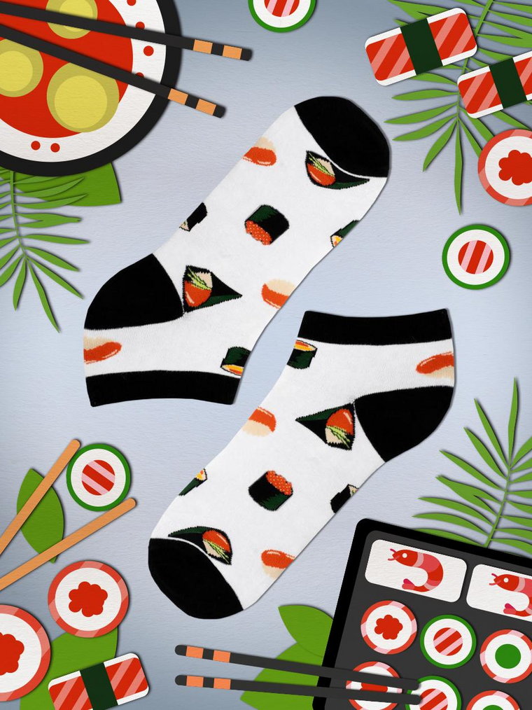 Niskie Skarpetki Urban Socks Sushi Białe