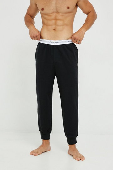 Calvin Klein Underwear spodnie piżamowe męskie kolor czarny gładka