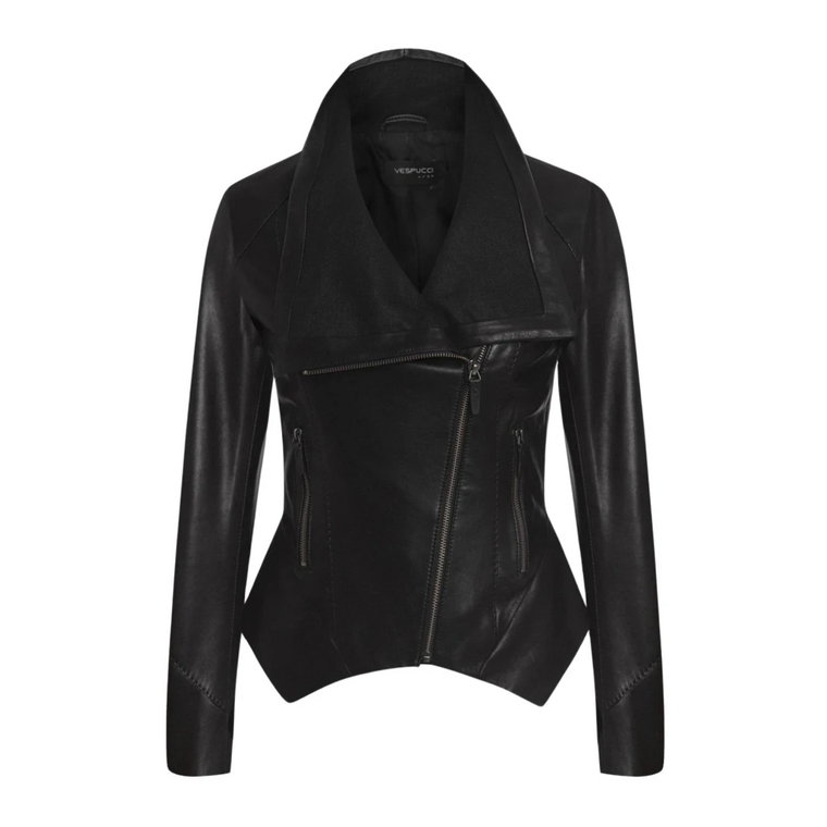 Ella - Black Leather Jacket Vespucci by VSP