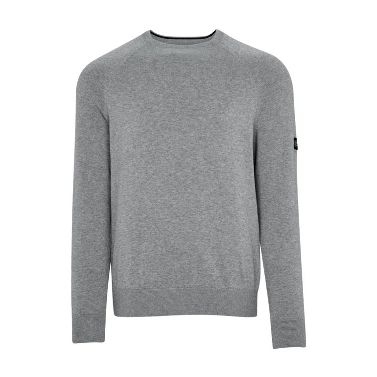 Cotton Crew Neck Sweater Grey-M Barbour
