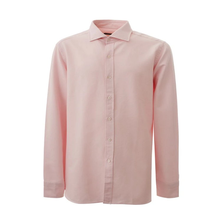 Różowa Koszula z Długim Rękawem Regular Fit Tom Ford