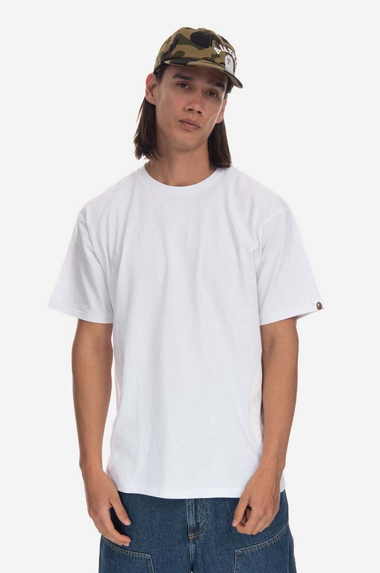 A Bathing Ape t-shirt bawełniany kolor biały gładki 001TEI701009M-WHITE