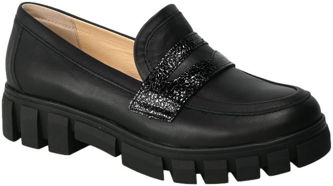 Mokasyny Euromoda Shoes TMX1651 Czarne  Skórzane