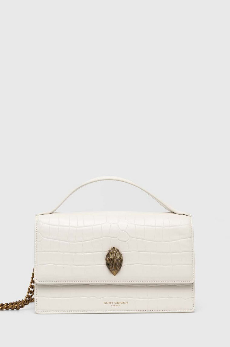 Kurt Geiger London torebka skórzana BOND TOP HANDLE BAG kolor beżowy 2735510149