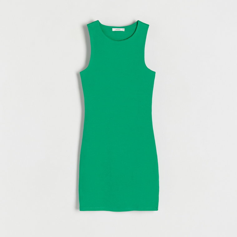 Reserved - Bawełniana sukienka mini - zielony