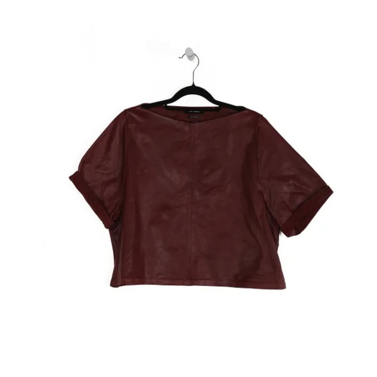 Burgundy Lambskin Leather Oversized Top Isabel Marant Pre-owned