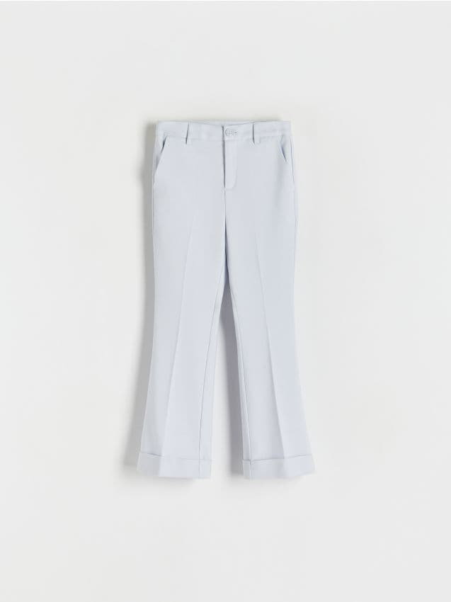 Reserved - Eleganckie spodnie flare - jasnoniebieski