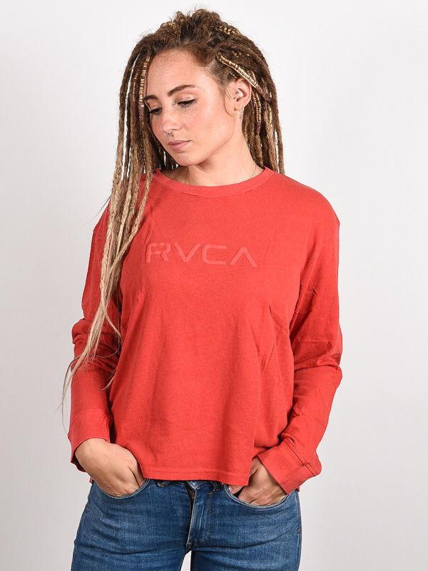 RVCA BIG RVCA POPPY RED koszulka damska z długimi rękawami - S