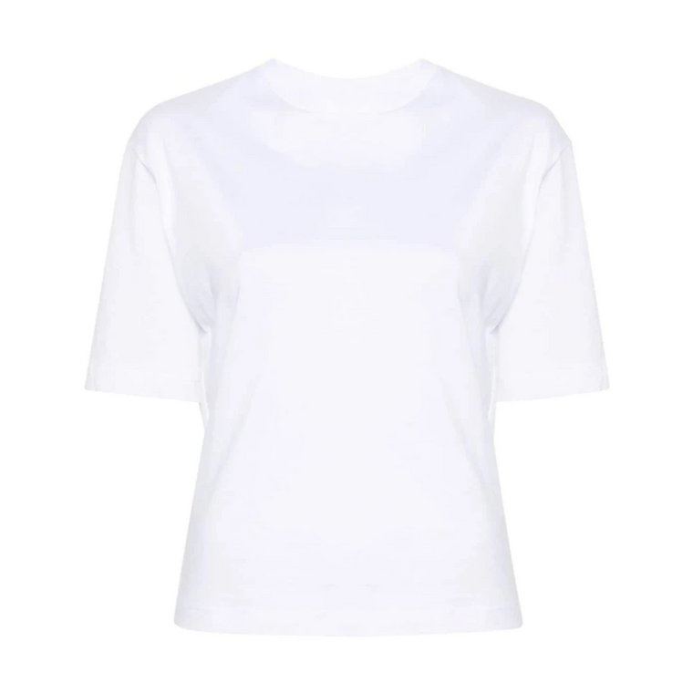 Organiczny T-shirt z tylnym detalem z dżerseju Calvin Klein