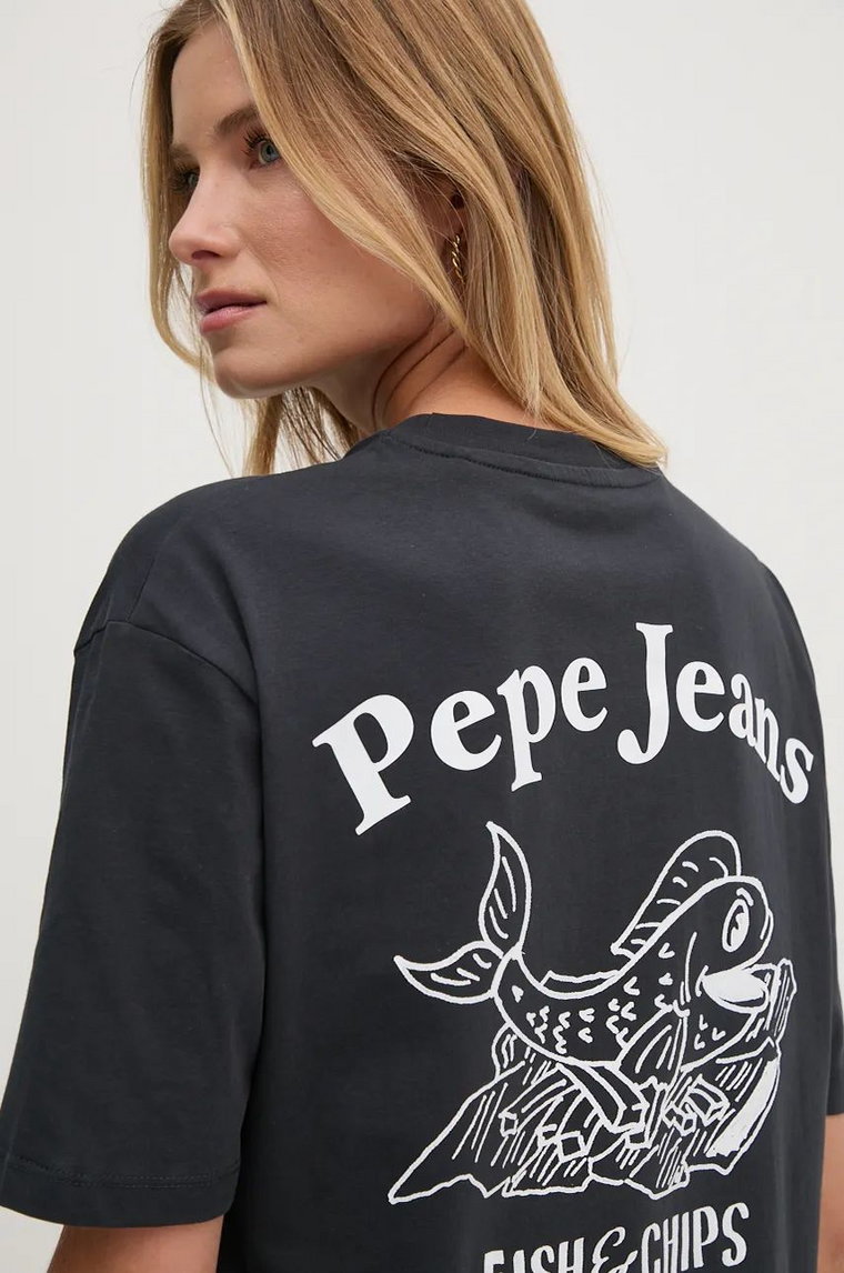 Pepe Jeans t-shirt bawełniany GRACIE damski kolor granatowy PL505969