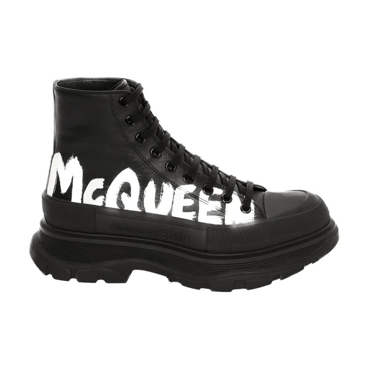 Czarne Buty na Sznurowadła dla Mężczyzn Alexander McQueen