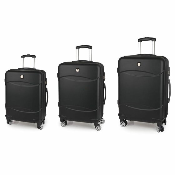Gabol Orleans 4-Wheel Suitcase Set 3szt. black