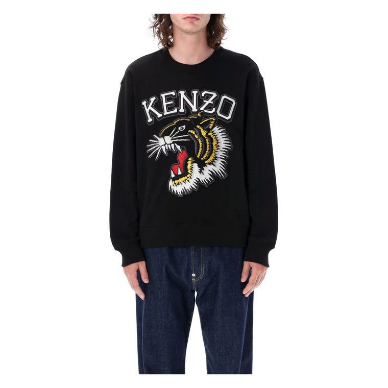 Czarny Sweter z nadrukiem Tiger Varsity Kenzo