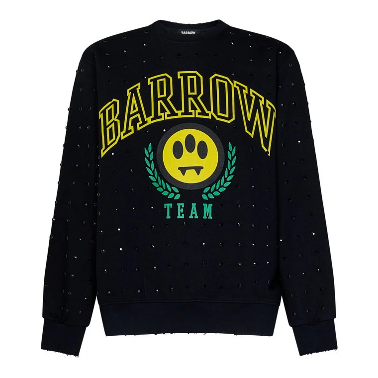 Czarne Unisex Bluzy Aw23 Barrow