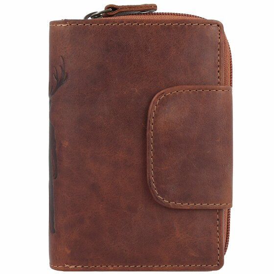 Jack Kinsky Monterey 511 Portfel Ochrona RFID Skórzany 10 cm cognac