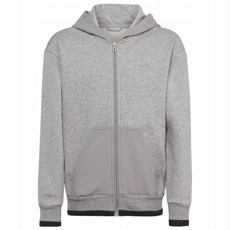 Bluza adidas Fleece Full-Zip Hoody Jr IC5008 szary 164 cm /adidas